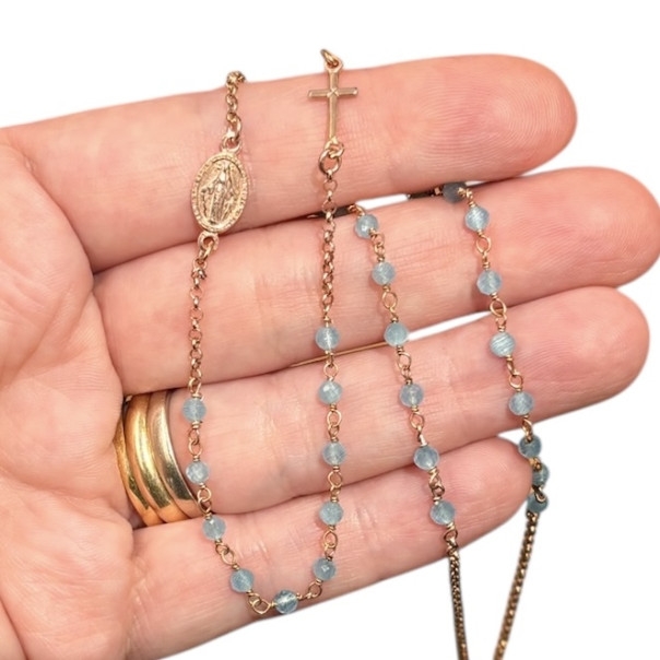 Rosario girocollo pietre