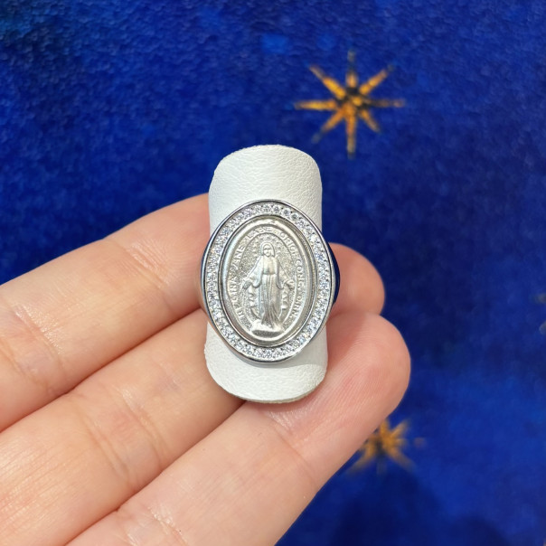 Miraculous Medal chevalier ring