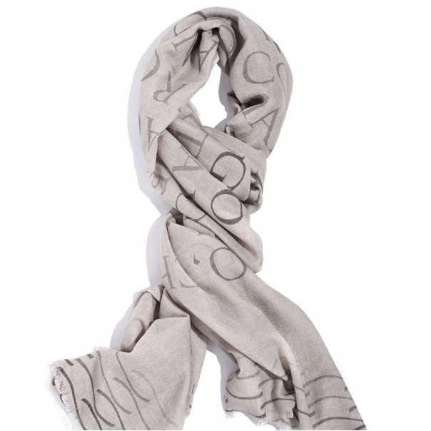 Cashmere scarf Our Father Gray