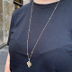 Paved Scapular Cross Necklace