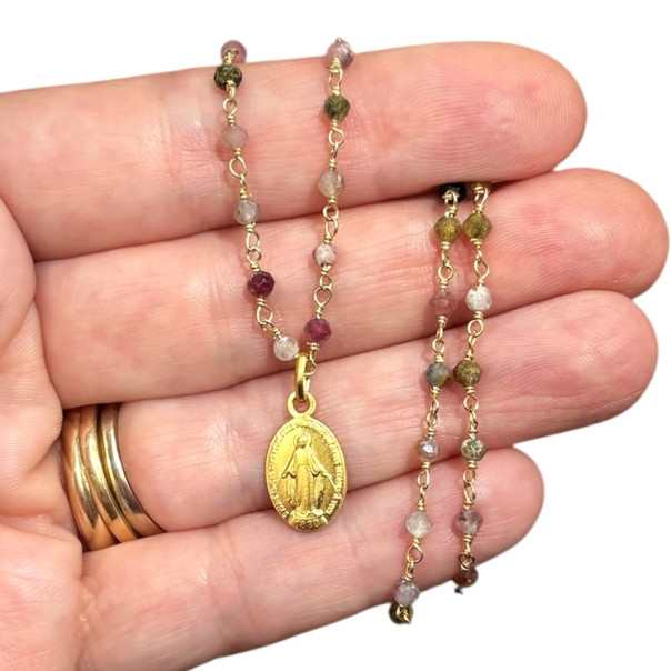 Collana rosario Miracolosa tormaline