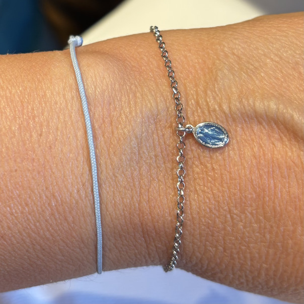 Bracciale Medaglia Miracolosa smaltata piccola
