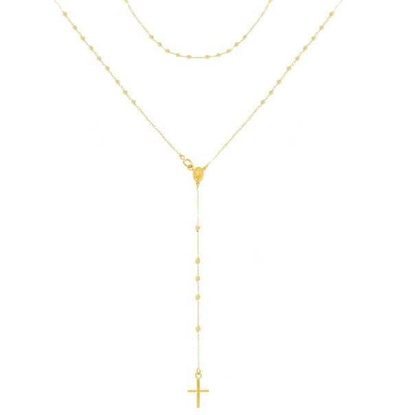 18kt gold neck rosary, Neck rosaries