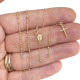 18kt gold diamond-cut neck rosary