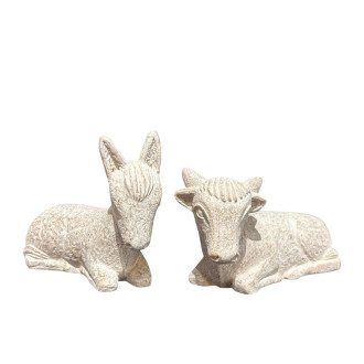 Pyrenean Nativity Scene Petit Bethlehem Series Donkey and Ox