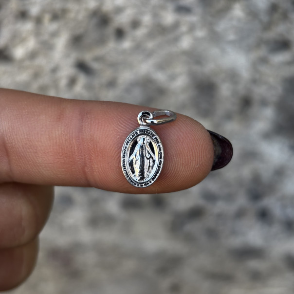 Medaglia Miracolosa argento rodiato