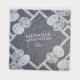 foulard con stampa otto medaglie miracolose grigio