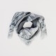 Eight-medal gray petit scarf