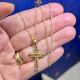 Croce gotica in argento dorato
