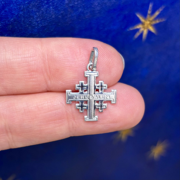 Silver Jerusalem cross