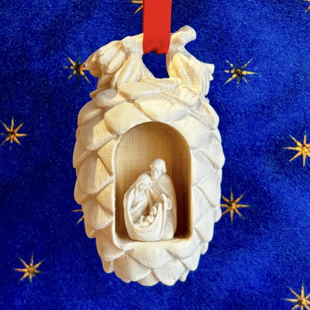 Decoro natale da appendere pigna con...