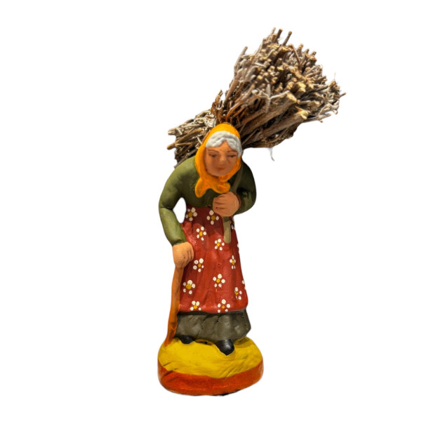 Santons woman with bellows 6 cm