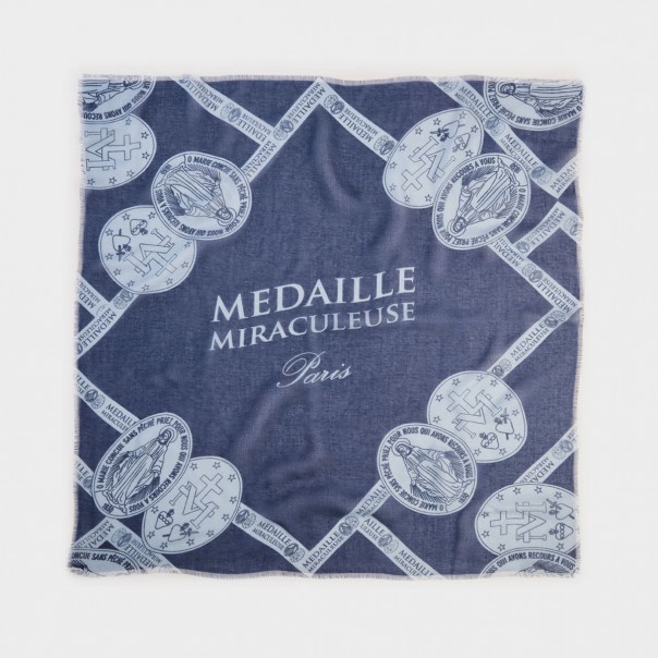 foulard con stampa otto medaglie miracolose avio