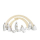 Complete Koheler wooden nativity scene, 12 cm, white