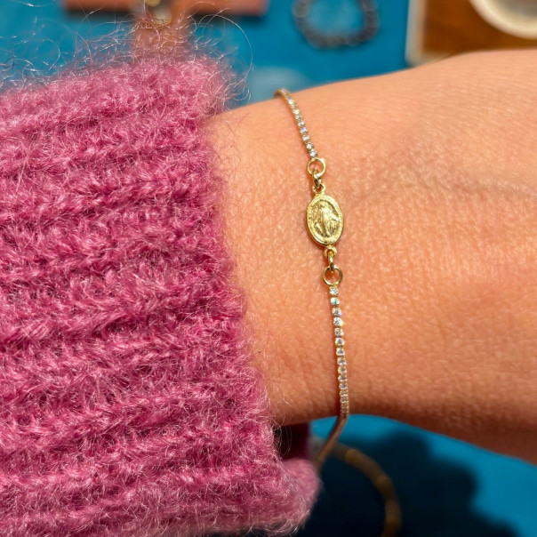Miraculous Medal tennis bracelet