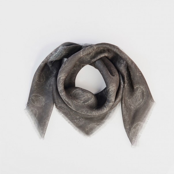 Thousand medals scarf in petit ebony