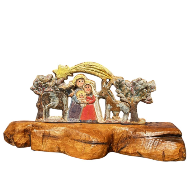 copy of creche on recycled wood