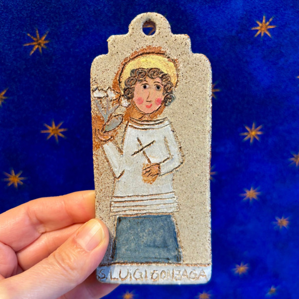 Saint Luis - Holy Card in Stoneware