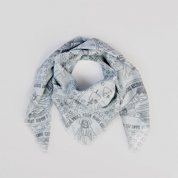 Foulard Stelle e Medaglie grigio