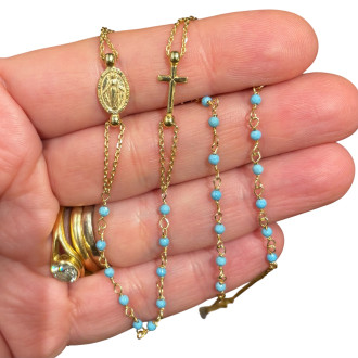 Rosary necklace in silver...