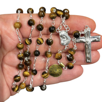 Rosario in argento e occhio...