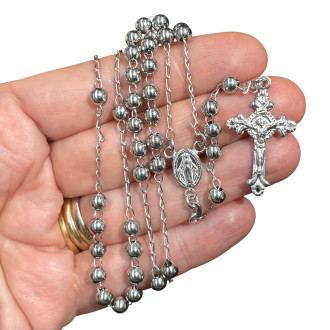 Rosario in argento mm 5