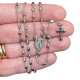 925 silver oval bead rosary