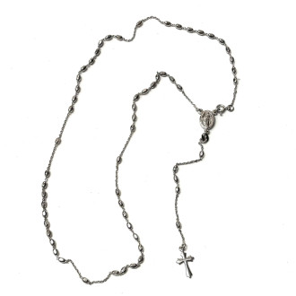 925 silver oval bead rosary 2