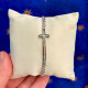 Groumette long cross bracelet