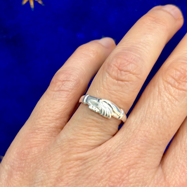 Saint Rita ring in 925 silver.