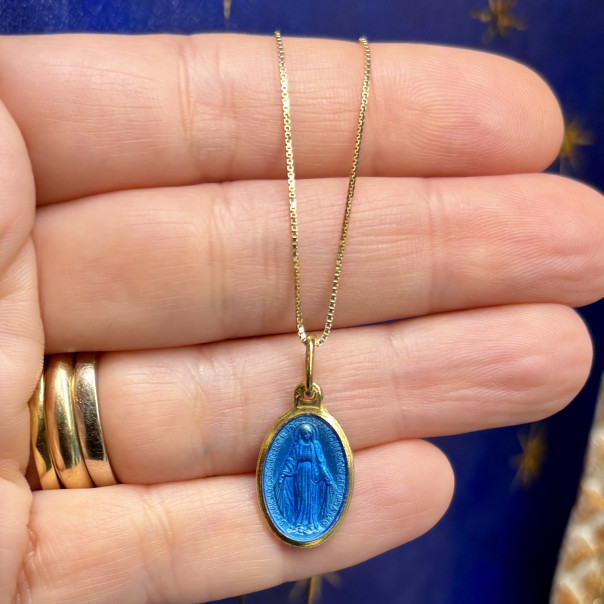 Golden Paris Miraculous Medal Necklace