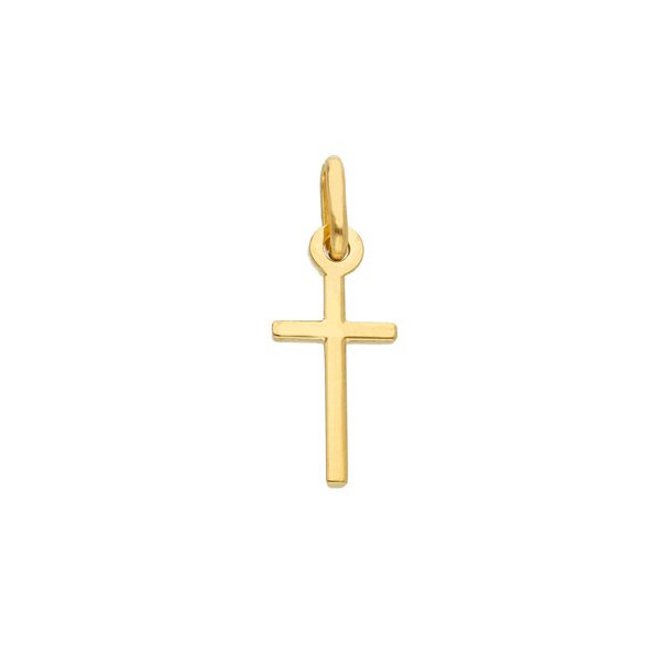 Solid smooth gold cross