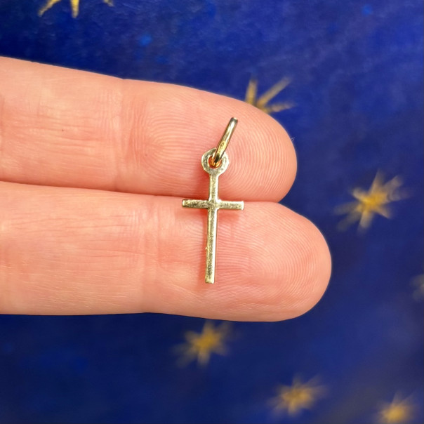Solid smooth gold cross