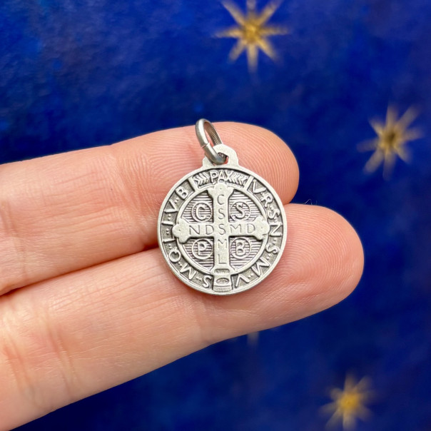 Saint Benedict medal with artistic...
