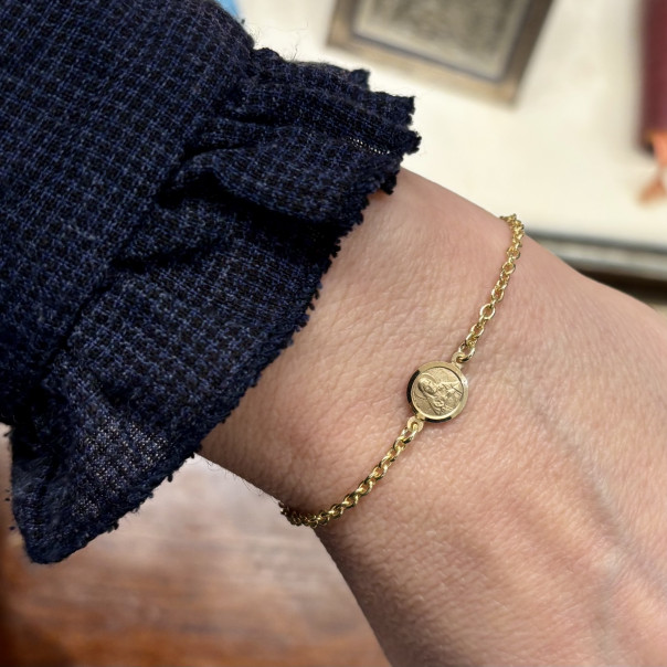 Scapular Bracelet in gold-plated silver