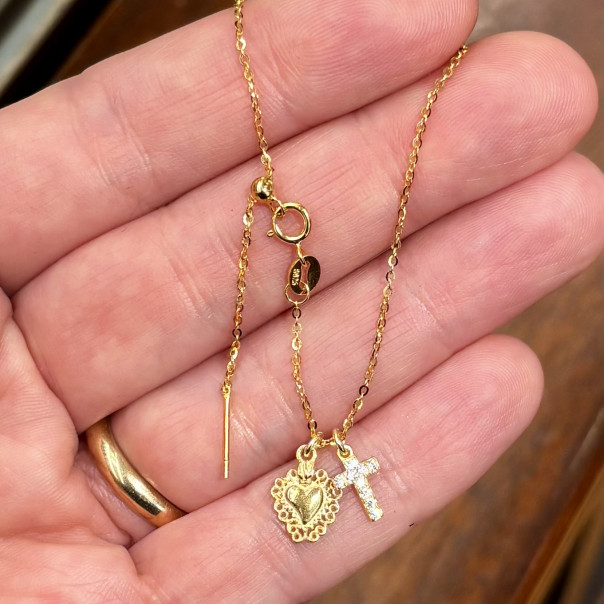 Bracelet 1673 Sacred Heart and Cross
