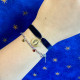 I hold you by the hand blue hearts bracelet