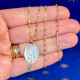Necklace I hold you by the hand golden