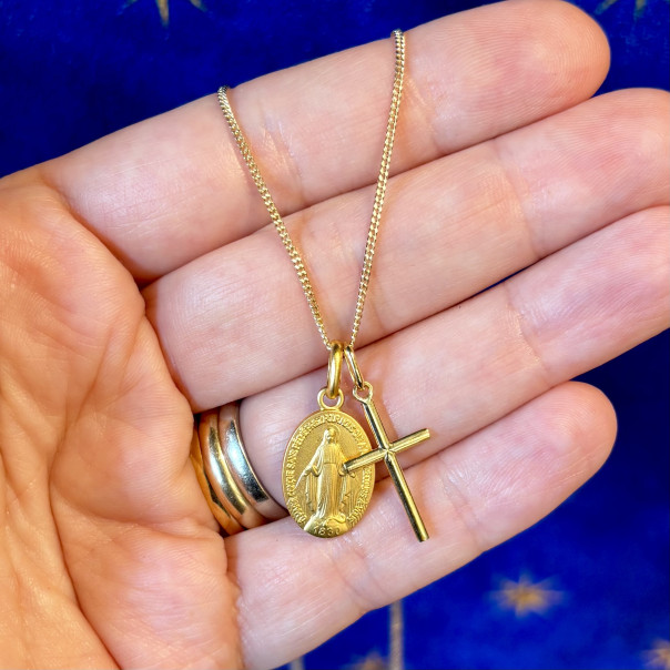 Collana Croce e Medaglia Miracolosa