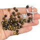 Silver rosary and tiger's eye