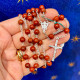 Rosario in argento e diaspro egizio