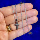Collana croce zirconi argento