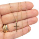 Collana croce filo in oro 18 carati