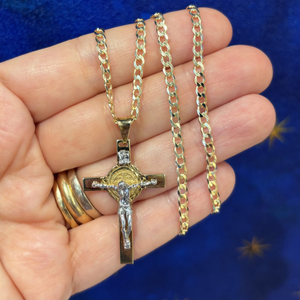 Large St. Benedict Cross Necklace
