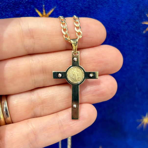 Large St. Benedict Cross Necklace
