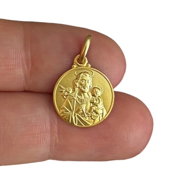 Medaglia San Giuseppe oro 18 carati