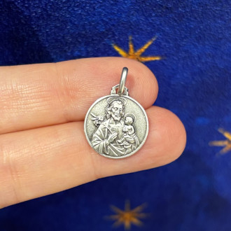 St. Joseph medal in silver