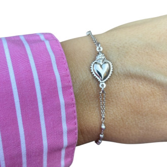 Holy Heart rosary bracelet
