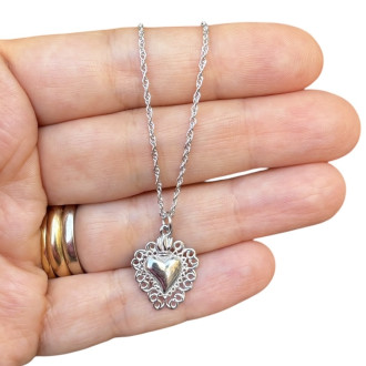 Collana Sacro Cuore pizzo
