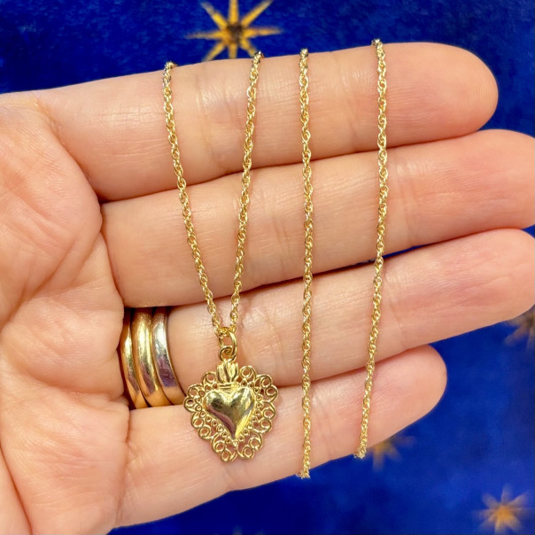 Collana Sacro Cuore pizzo